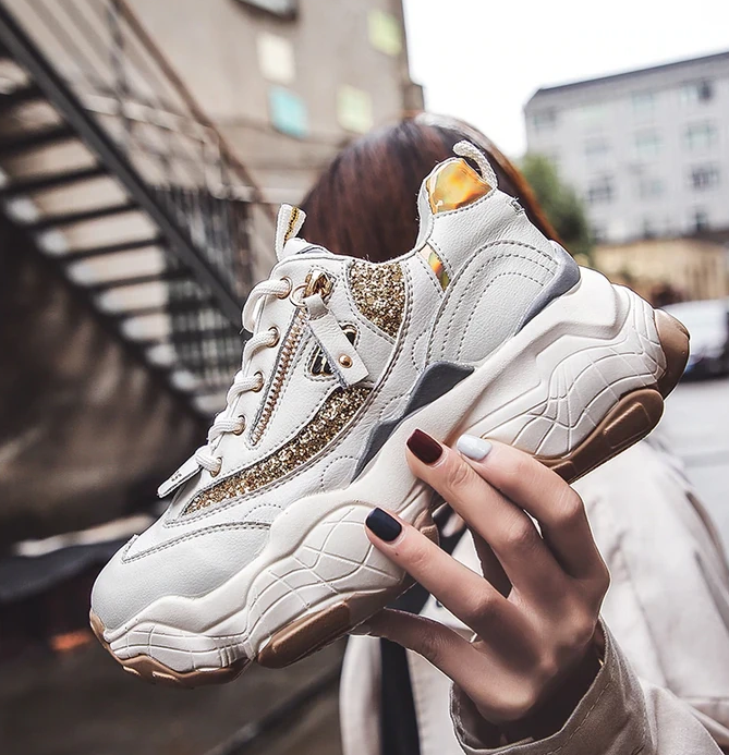 Glitter Chunky Sneakers
