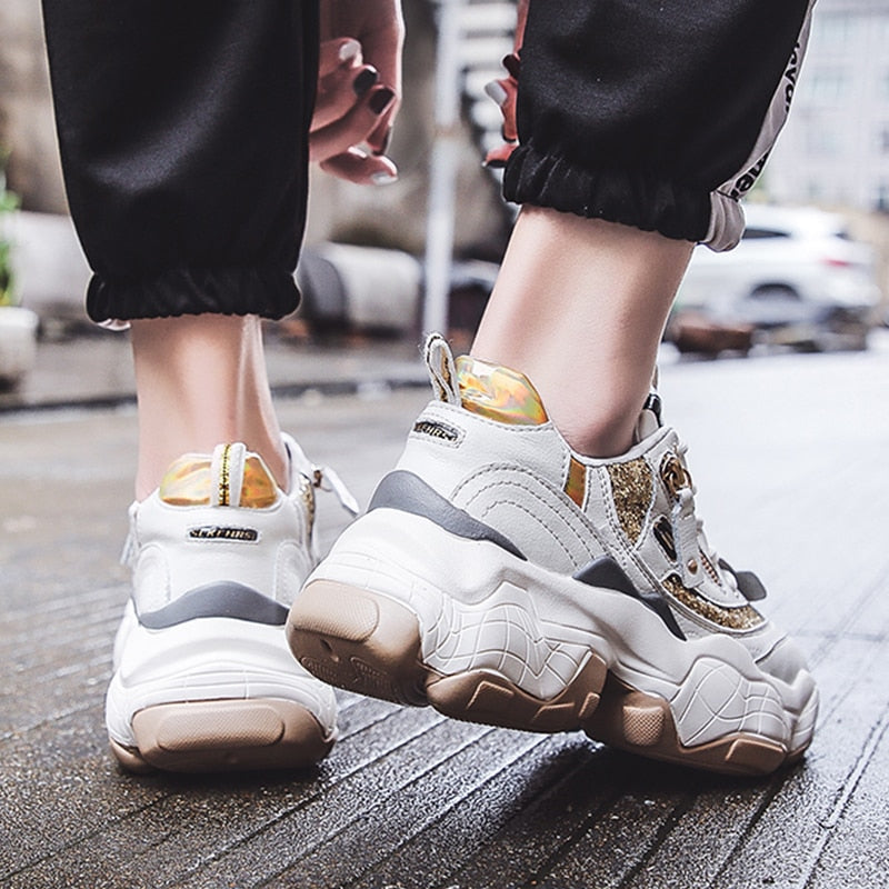 Glitter Chunky Sneakers